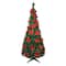 6ft. Pre-Lit Pre-Decorated Poinsettia Pop-Up Artificial Christmas Tree
